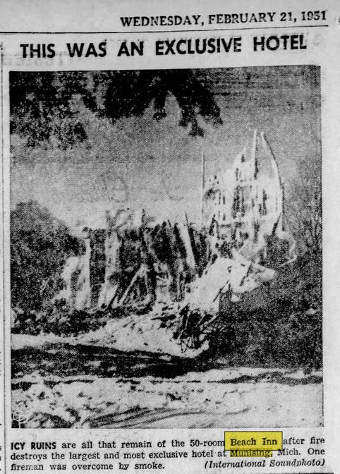 Beach Inn - Deb 1951 Article On Fire